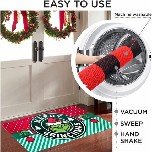 Christmas Door Mat Decorations, 29.5 x 17 Inches - Picture 4 of 7